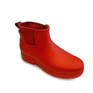 UGG Droplet Rain Boots Womens Size 12 Waterproof Rubber Wool 1130831 Samba Red